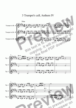 page one of 3 Trumpet’s call, Anthem IV