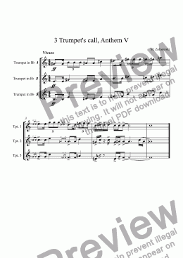 page one of 3 Trumpet’s call, Anthem V