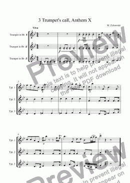 page one of 3 Trumpet’s call, Anthem X