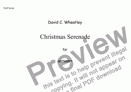 page one of Christmas Serenade for orchestra by David Wheatley