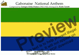page one of Gabonaise National Anthem (La Concord) for Brass Quintet (MFAO World National Anthem Series)