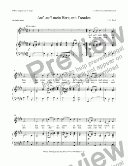 page one of Auf, auf! mein Herz, mit Freuden [BWV 441: tenor/sop.]