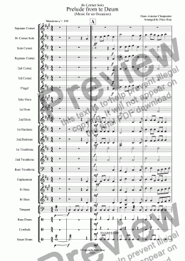 page one of Prelude from te deum
