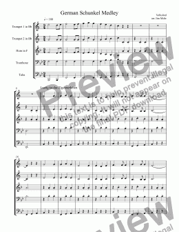 page one of German Schunkel Medley