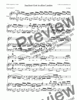 page one of Jauchzet Gott in allen Landen [BWV 51: sop.]