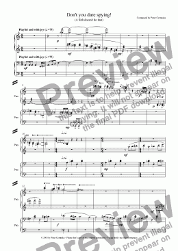 page one of Don't you dare spying (A Sith doesn't do that) - sketch score