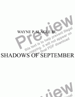 page one of SHADOWS OF SEPTEMBER