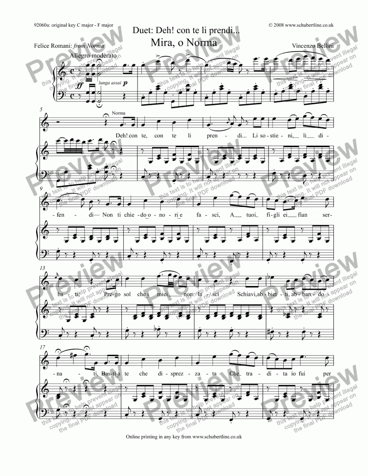 page one of Mira, o Norma (duet) [Norma: sop. and mezzo]