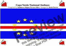 page one of Cape Verde National Anthem “Cântico da Liberdade”  - “Song of Freedom” for Brass Quintet (MFAO World National Anthem Series)