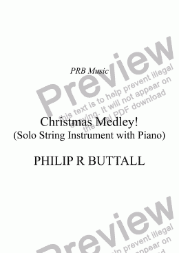 page one of Christmas Medley! (Solo String Instrument & Piano)