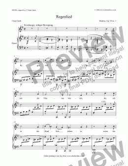 page one of Regenlied