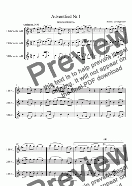 page one of Adventlied Nr.1 Klarinetten-Trio
