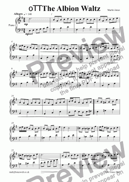 page one of The Albion Waltz