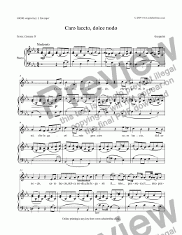 page one of Caro laccio, dolce nodo [Gasparini]