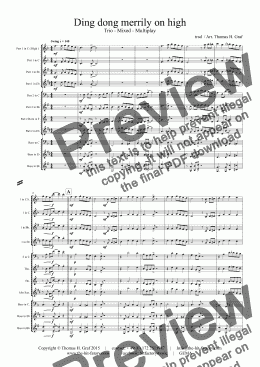 page one of Ding dong merrily on high - Swing - Trio - Multiplay