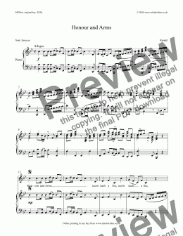 page one of Honour and Arms [Samson: baritone/bass]