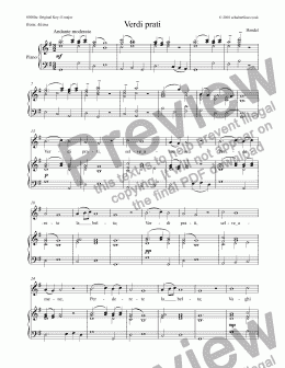page one of Verdi prati [Alcina: mezzo/alto]