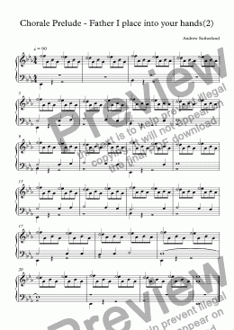 page one of Chorale Prelude - Father I place into your hands(2)