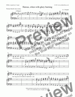 page one of Heroes, when with glory burning [Joshua: alto or tenor]