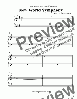 page one of New World Symphony
