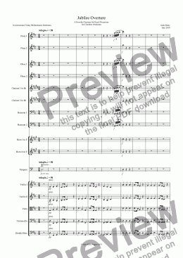 page one of Jubilee Overture (after Rossini) for Chamber Orchestra [2014]