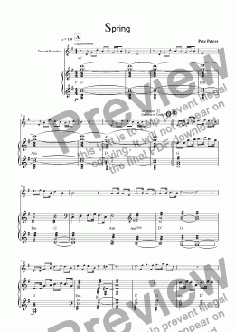 page one of Spring 1 [Rec. or Flute + pno]