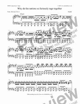 page one of Why do the nations so furiously rage together [Messiah: bass]