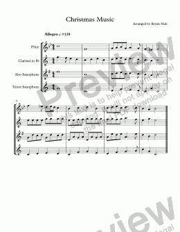 page one of Christmas Music