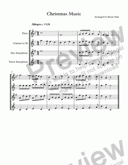 page one of Christmas Music