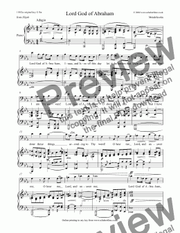 page one of Lord God of Abraham [Elijah: bass]