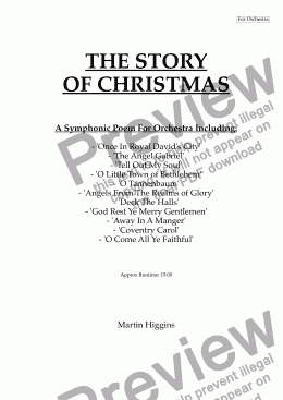 page one of Christmas Suite - ’The Story of Christmas’