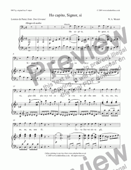 page one of Ho capito, Signor, sì  [Don Giovanni: bass]