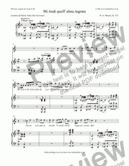 page one of Mi tradi quell’ alma ingrata  [Don Giovanni: sop.]
