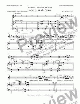 page one of Or sai chi l’onore  [Don Giovanni: sop.]