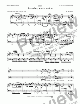 page one of Secondate, auretta amiche  - Duet  [Cosi: tenor, bar.]