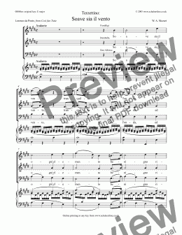 page one of Soave sia il vento - Trio [Cosi: sop., mezzo, bar.]