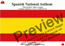 page one of Spanish National Anthem (Marcha Real) for String Orchestra (MFAO World National Anthem Series)