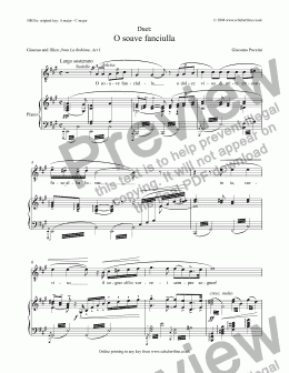 page one of O soave fanciulla  - duet [La Bohème: sop., tenor]
