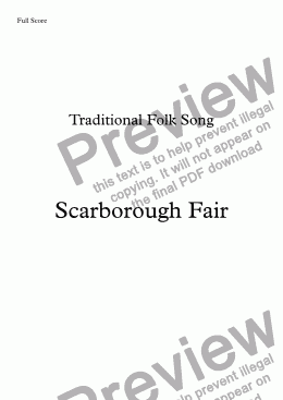 page one of Scarborough Fair