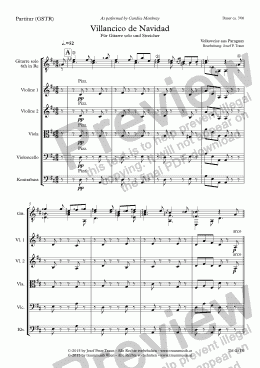 page one of Villancico de Navidad (GSTR/Score & Parts)
