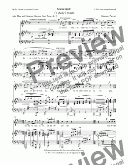 page one of O dolci mani - Scena/duet [Tosca: sop., tenor]