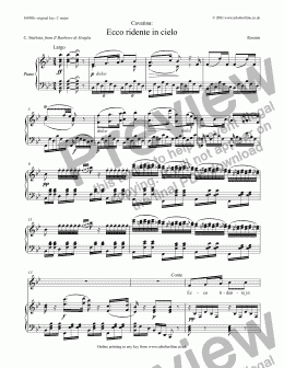 page one of Ecco ridente in cielo [Barber of Seville: tenor]