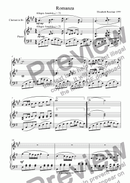 page one of 4 Salon Pieces for Clarinet and Piano
