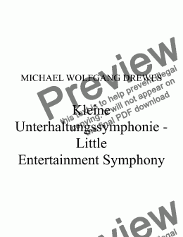 page one of Kleine Unterhaltungssymphonie