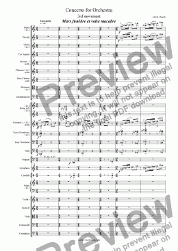 page one of Concerto for Orchestra. 3rd movement