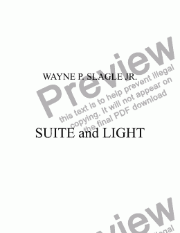 page one of SUITE and LIGHT