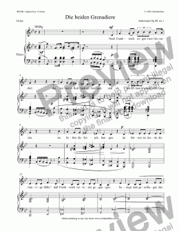 page one of Die beiden Grenadiere Op.49, no.1
