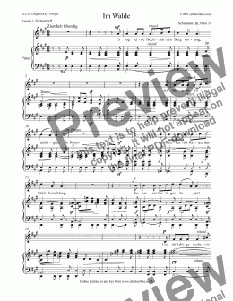 page one of Im Walde  Op.39 no.11