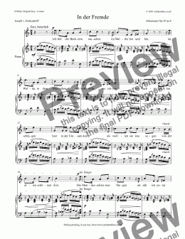 page one of In der Fremde  Op.39 no.8