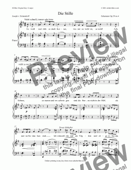 page one of Die Stille Op.39 no.4